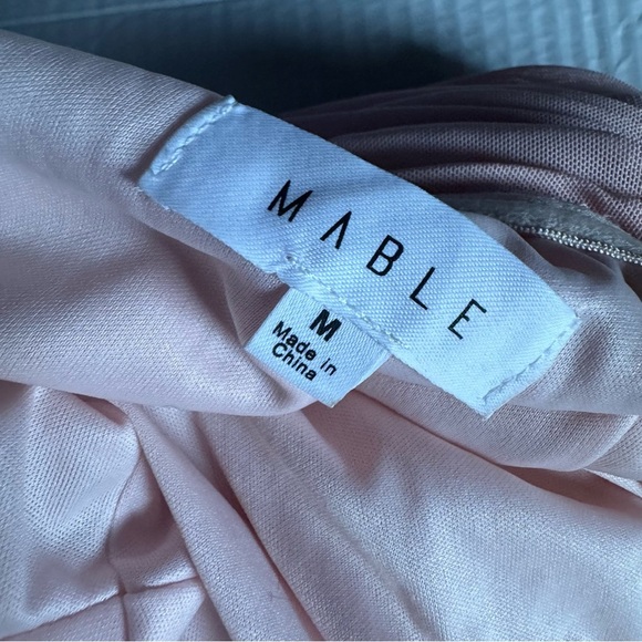 Pink ruched draped mini dress size medium - Picture 6 of 6